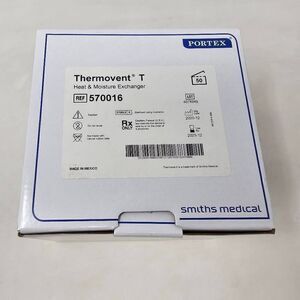 SMITHS MEDICAL THERMOVENT T 570016 PORTEX HEAT MOISTURE EXCHANGER HME CASE OF 50